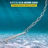 Anchor Chain, 6' x 5/16" 316 Stainless Steel Chain, 3/8" Anchor Chain Shackle, 7120lbs Anchor Lead Chain Breaking Load