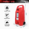 15 Gallon/57 L Gas Caddy With Wheels, Fuel Transfer Tank Gasoline Diesel Can