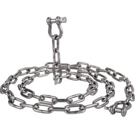 Anchor Chain, 6' x 5/16" 316 Stainless Steel Chain, 3/8" Anchor Chain Shackle, 7120lbs Anchor Lead Chain Breaking Load