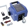 12v 2000lbs Trailer Winch,Reversible Electric Winch,for Boats up to 5000 lbs,Galvanized Wire Rope,with extra pulley hook, Rapid Mount