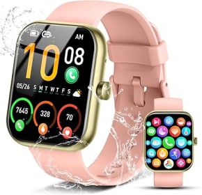 Smart Watch for Men Women, 2025 Release (Answer/Make Call) 1.96" HD Fitness Tracker Running Watch,Waterproof, Pedometer,Step/Sleep/Heart Rate Monitor