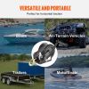 Hand Winch, 1200 lbs Pulling Capacity, Boat Trailer Winch Heavy Duty Rope Crank with 23 ft Polyester Strap and Two-Way Ratchet