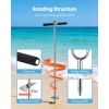 Sand Anchor, 36 in Stainless Steel Beach Anchor, Screw in Sand Boat Anchors with Spiral Blade, Shallow Water Boat Auger Anchors