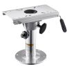 Boat Seat Pedestal, Adjustable Height from 13.39 to 19.2 Inches, Aluminum Alloy Boat Chair Base with Slide, 5-inch Sliding Travel, Locking Design