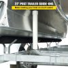 Boat Trailer Guide-on, 22", 2PCS Steel Trailer Post Guide ons, with White PVC Tube Covers, Complete Mounting Accessories Included, for Ski Boat