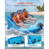 Towable Tubes for Boating, 3-Rider Inflatable Towable Tube for Boat to Pull, 510 lbs Capacity Water Sports Boating Tubes - with Full Nylon Cover