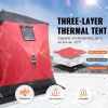 Portable Ice Shelter, 4-6 Person Insulated Pop-Up Ice Fishing Tent, 50 Square Feet Fishable Area, Thermal Ice Shanty for Winter Fishing