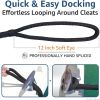 Boat Dock Lines 2 Pack 3/8" x 25' Double Braided Nylon Boat Ropes for Docking with 12" Loop, Marine Grade High Strength Boat Lines