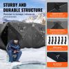 Portable Ice Shelter, 6-8 Person Pop-Up Ice Fishing Tent, 70 Square Feet Fishable Area, Ice Shanty for Winter Fishing