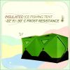 8 Person Ice Fishing Shelter Insulated Portable Pop-Up Ice Shanty Tent with 2 Doors And Carrying Bag for Winter Sports