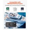 Marine Battery Charger, 1-Bank, 10A 12V Onboard Boat Charger, IP68 Waterproof Smart On-Board Battery Charger, for Lithium-Ion (LiFePO4), NCM