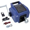 12v 3500lbs Trailer Winch,Reversible Electric Winch, for Boats up to 5000 lbs.Galvanized Wire Rope,with extra pulley hook,power in and power out