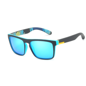 Square Polarized Sunglasses For Men Women Outdoor Sports Driving Glasses Golfing (Color: Blue)