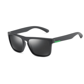 Square Polarized Sunglasses For Men Women Outdoor Sports Driving Glasses Golfing (Color: Black)