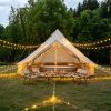 13.1FT Oxford Bell Tent for Family Camping Spacious Yurt Tent with Stove Jack, 4 Season Glamping Shelter, Waterproof Oxford Hot Tent for 4-8 People