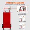Fuel Caddy, 35 Gallon, Gas Storage Tank on 4 Wheels, with Manuel Transfer Pump, Gasoline Diesel Fuel Container for Cars, Lawn Mowers, ATVs, Boats