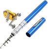 Mini Portable Pocket Fish Rod Pen Aluminum Alloy Fishing Rod Pole Reel Combos���