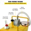 Fuel Caddy, 35 Gallon, Gas Storage Tank on 4 Wheels, with Manuel Transfer Pump, Gasoline Diesel Fuel Container for Cars, Lawn Mowers, ATVs, Boats