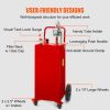 Fuel Caddy, 35 Gallon, Gas Storage Tank on 4 Wheels, with Manuel Transfer Pump, Gasoline Diesel Fuel Container for Cars, Lawn Mowers, ATVs, Boats