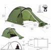 4 Season Mountaineering Tent for 2 Person - Alpine-Ready Waterproof Shelter, Extreme Weather Rated