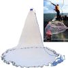 American Saltwater Fishing Cast Net for Bait Trap Fish 3ft/4ft/5ft/6ft/7ft/8ft/9ft/10ft Radius Freshwater Casting Nets with Heavy Duty Real Zinc Sinke