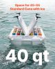 Floating Cooler, 40 QT Floating Ice Chest with Dry Storage & Tow Rope, Premium LLDPE Amphibious Drink Cooler for Water & Land