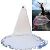 American Saltwater Fishing Cast Net for Bait Trap Fish 3ft/4ft/5ft/6ft/7ft/8ft/9ft/10ft Radius Freshwater Casting Nets with Heavy Duty Real Zinc Sinke