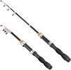 Telescopic Collapsible Extendable Fishing Rod for Saltwater and Freshwater, Lightweight and Compact Design
